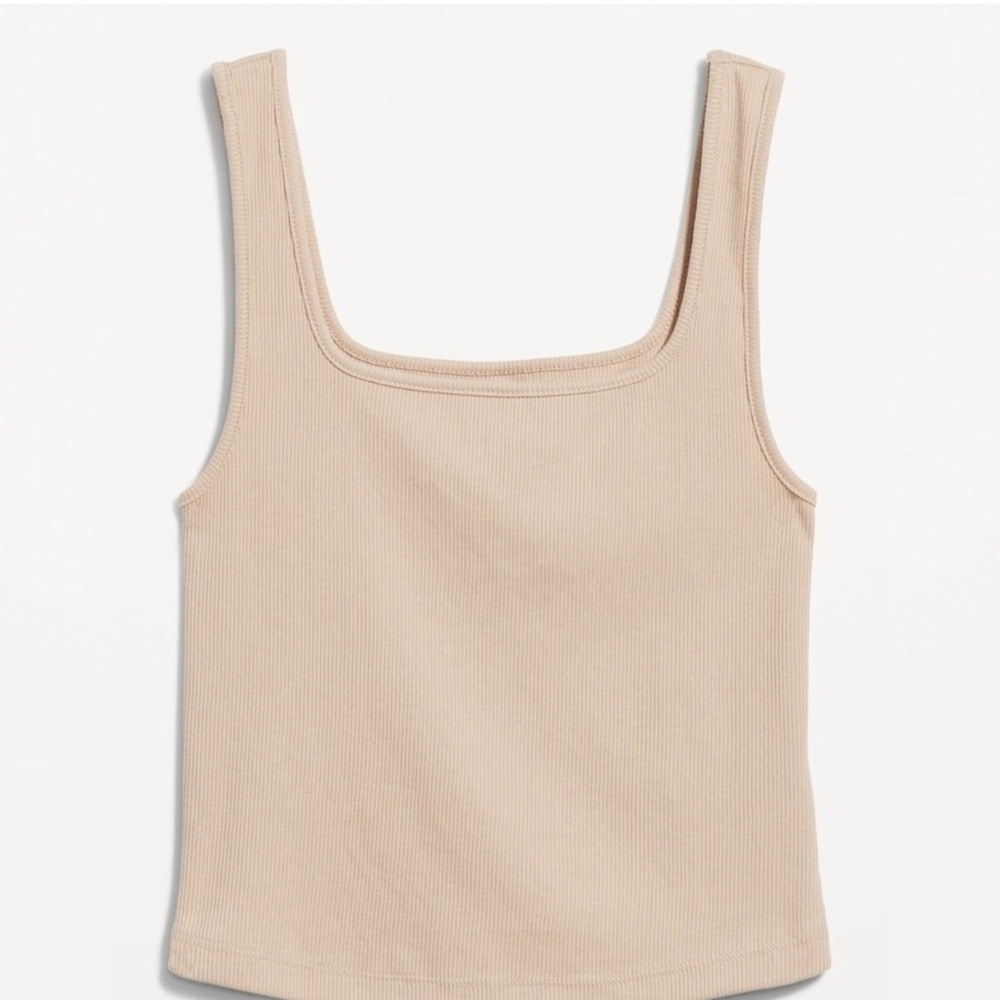 Old Navy Women's Tan Ribbed Tank Top